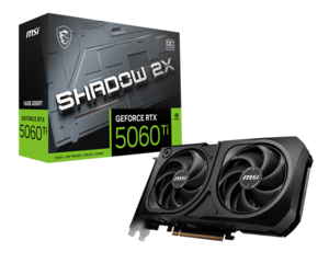 כרטיס מסך MSI GeForce RTX 5060 Ti 16G SHADOW 2X OC PLUS