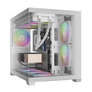 מארז מחשב לבן GAMDIAS AURA GC10M V2 ARGB WH