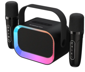 רמקול נייד בלוטות׳ Monster GK600 RGB עם 2 מיקרופונים בצבע שחור