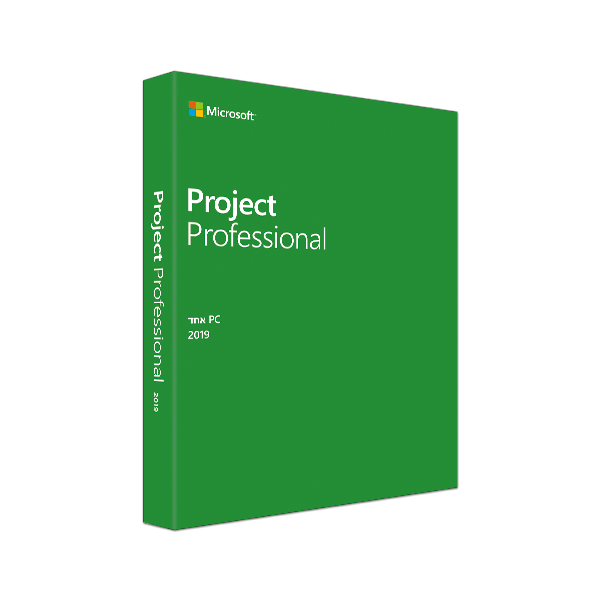 Project Pro 2019 Win Hebrew Medialess - FOR WIN 10 ONLY PROJECT