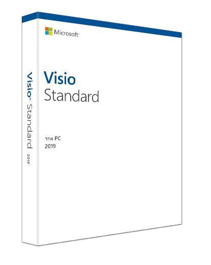Visio Std 2019 Win Hebrew Medialess  -  FOR WIN 10 ONLY VISIO