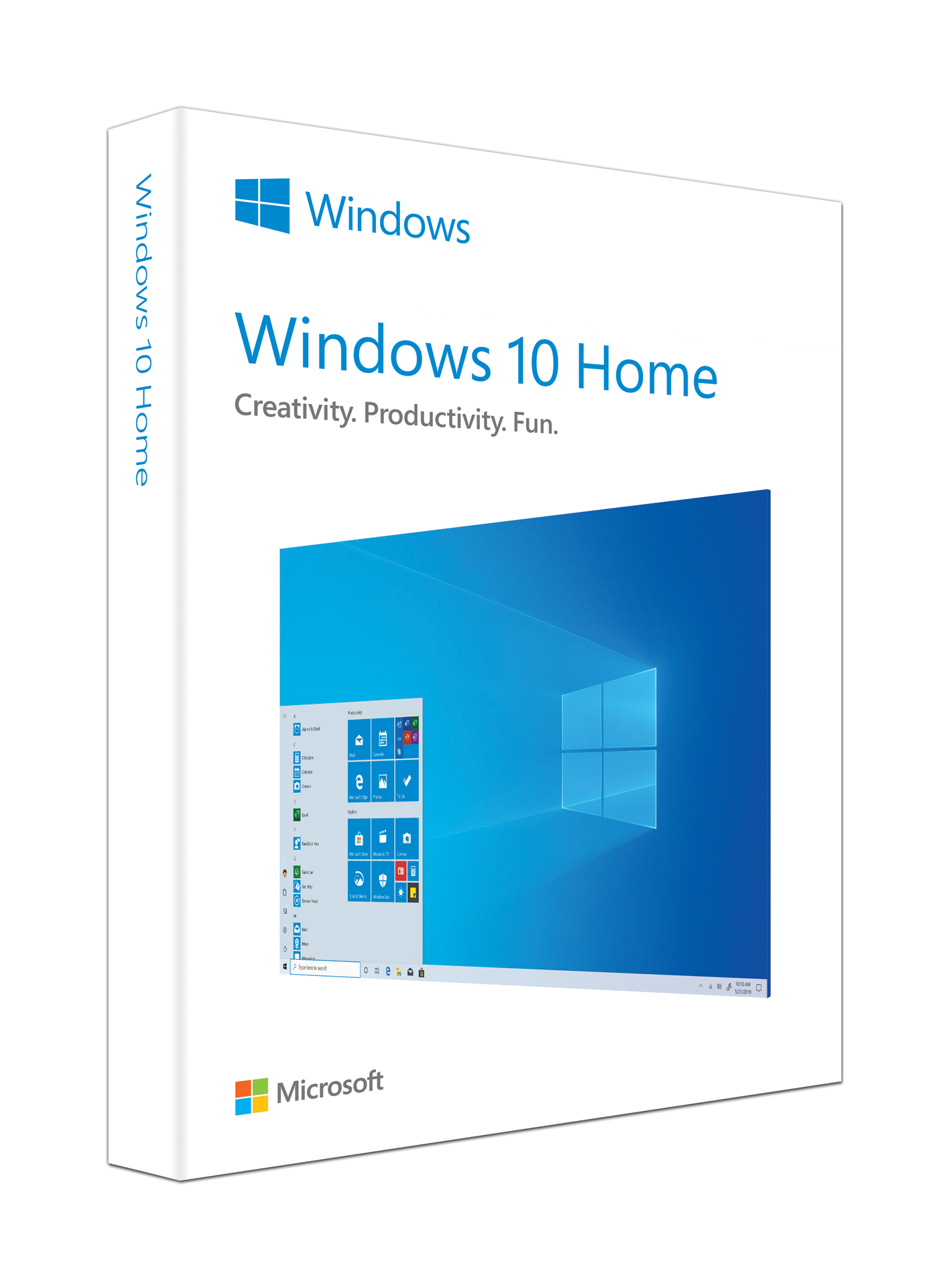 WIN 10 HOME FPP 10 32-bit/64-bit Eng אריזת ריטייל USB WIN