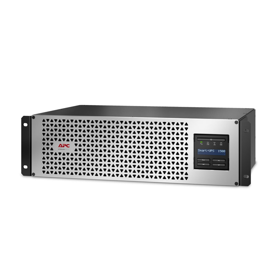 APC Smart-UPS, Line Interactive, 1500VA, Lithium-ion, Rackmount 3U, 230V, 6x IEC C13 outlets, SmartConnect Port+SmartSlot, Short Depth, AVR, LCD APC