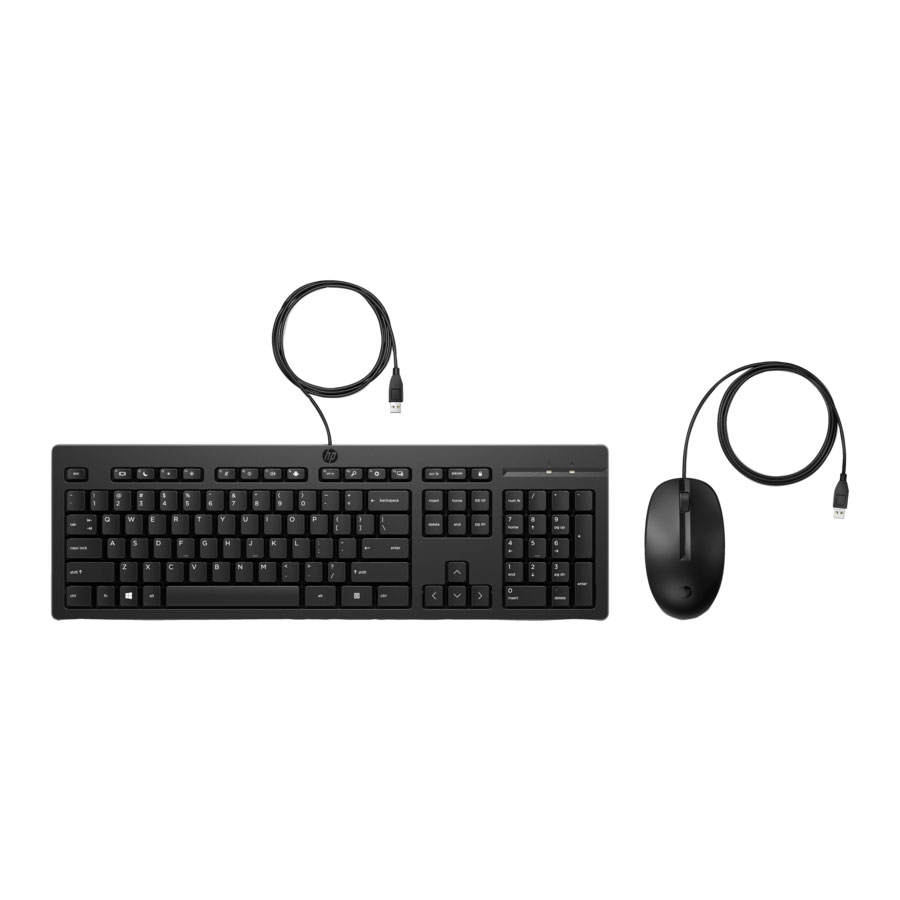 HP 225 Wired Mouse and KB HP