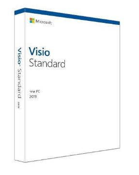 Visio Std 2019 Win Hebrew Medialess - FOR WIN 10 ONLY