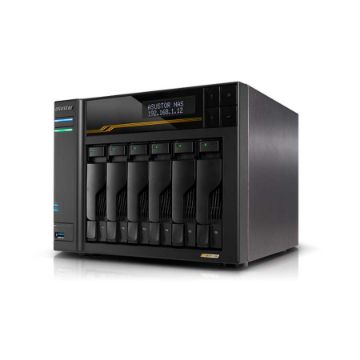 Asustor Lockerstor 6 Gen3 6 Bay NAS, Quad-Core 2.3GHz CPU, Dual USB 4 Ports, Dual 10GbE Ports, Dual
