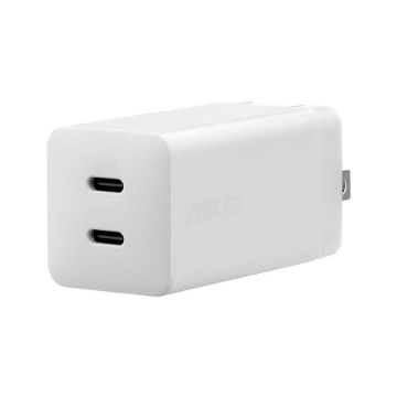 ASUS 65W USB-C GaN Charger / Dual USB-C / Smart Load Balancing / Compact & Travel-Friendly